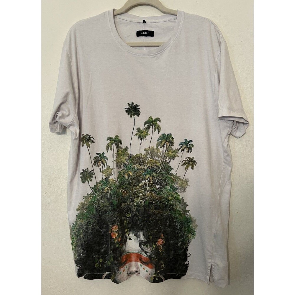 AKOO White Graphic Tee - Short Sleeve